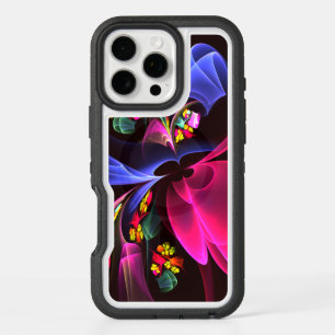 Modern Colorful Floral Abstract Art Pattern #06 iPhone 16 Pro Max Case