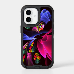 Modern Colorful Floral Abstract Art Pattern #06 iPhone 17 Case