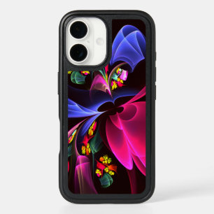 Modern Colorful Floral Abstract Art Pattern #06 iPhone 16 Case