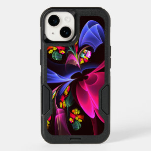Modern Colorful Floral Abstract Art Pattern #06 OtterBox iPhone 14 Case