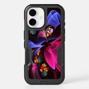 Modern Colorful Floral Abstract Art Pattern #06 iPhone 16 Case