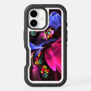 Modern Colorful Floral Abstract Art Pattern #06 iPhone 16 Case