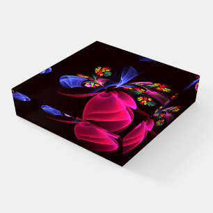 Modern Colorful Floral Abstract Art Pattern #06 Paperweight