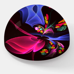 Modern Colorful Floral Abstract Art Pattern #06 Paperweight