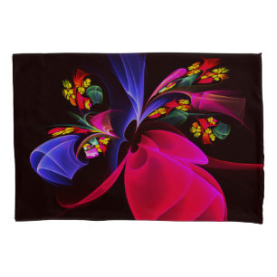 Modern Colorful Floral Abstract Art Pattern #06 Pillow Case