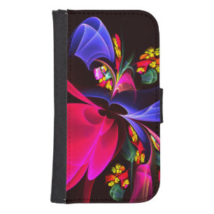 Modern Colorful Floral Abstract Art Pattern #06 Galaxy S4 Wallet Case