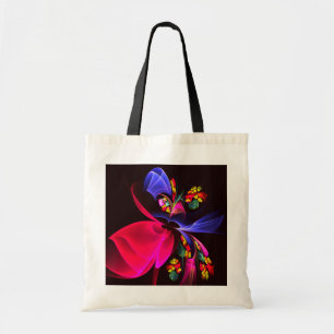 Modern Colorful Floral Abstract Art Pattern #06 Tote Bag