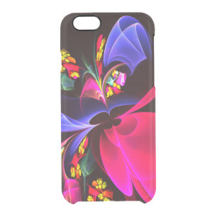 Modern Colorful Floral Abstract Art Pattern #06 Clear iPhone 6/6S Case