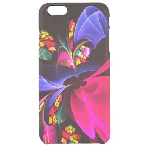 Modern Colorful Floral Abstract Art Pattern 06 Clear iPhone 6 Plus Case