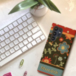 Modern Colorful Floral Dragonfly Inspirivity  Samsung Galaxy S21 Ultra Case<br><div class="desc">This cheerful and colorful Inspirivity cell phone case will be the perfect addition to your phone. The fun colored flowers and dragonflies are perfect for any age. Add a name to personalize this colorful case. Lots of new phone cases added in my Zazzle shop. Needing this design on a different...</div>