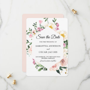 Modern Colorful Floral Save The Date
