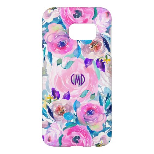 Modern Colorful Flowers Collage Design GR4 Samsung Galaxy S7 Case
