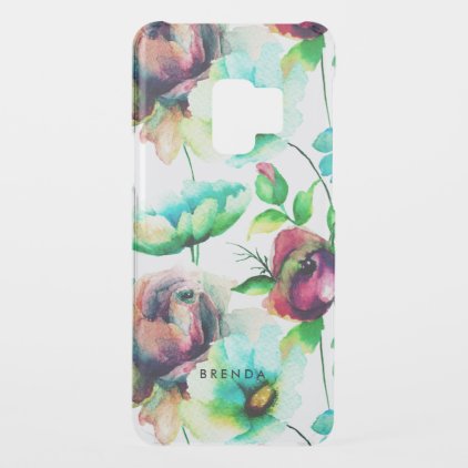 Modern colorful flowers collage pattern uncommon samsung galaxy s9 case