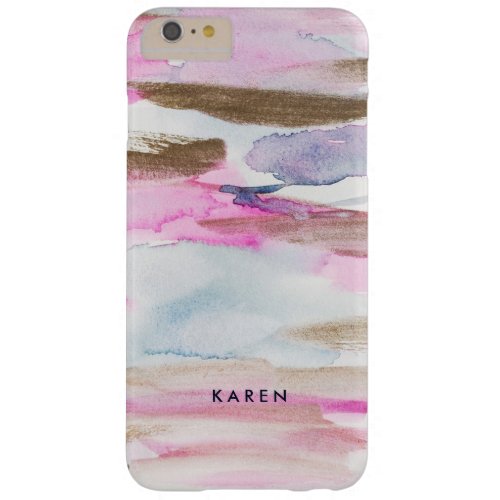 Modern Colorful Fluid Colors Monogram 2 Barely There iPhone 6 Plus Case