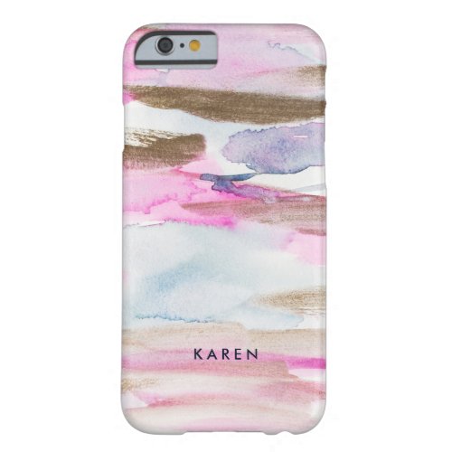 Modern Colorful Fluid Colors Monogram D2 Barely There iPhone 6 Case