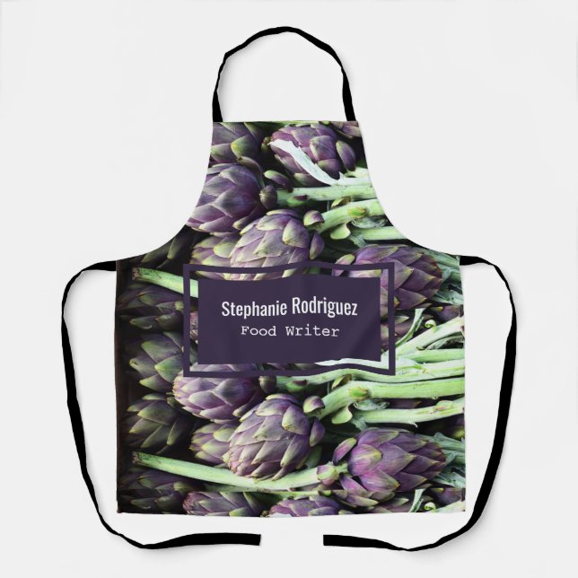 Modern Colorful Food Artichokes Apron (Front)