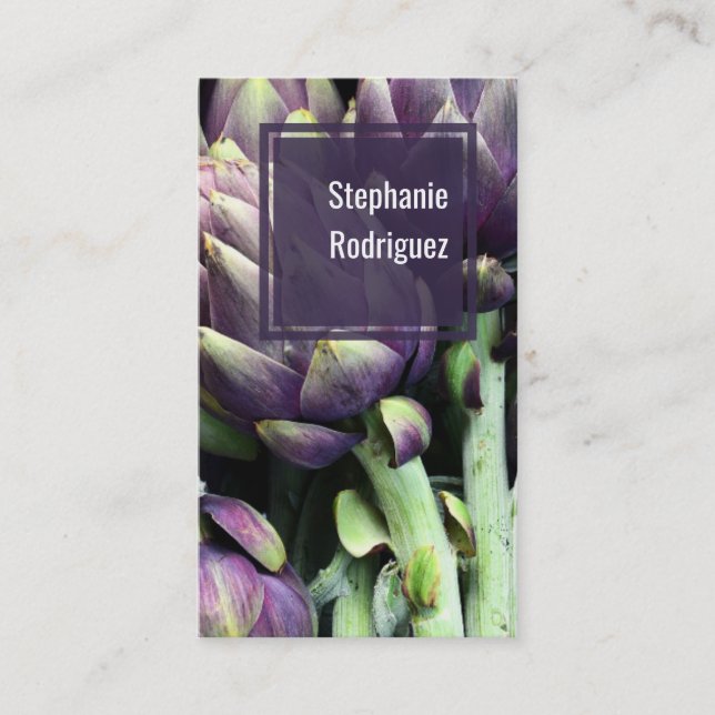 Modern Colorful Food Business Card (Front)