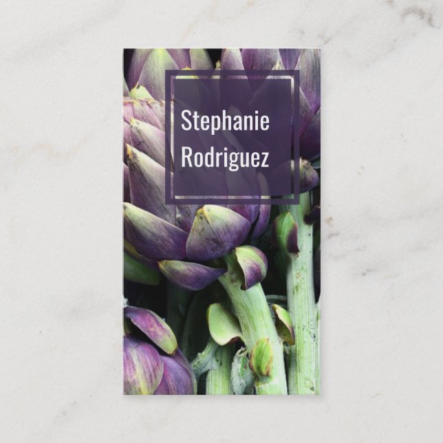 Modern Colorful Food Business Card (Front)