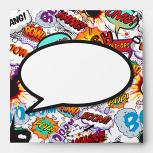 Modern Colorful Fun Comic Book Return Address Envelope