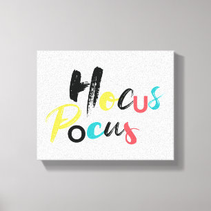 Modern, colorful, fun, cool, trendy Hocus Locus Canvas Print