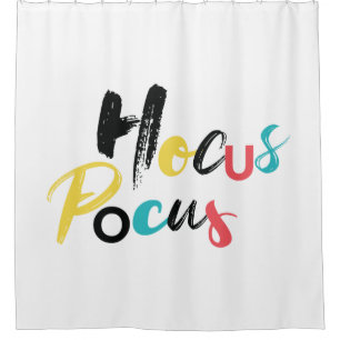 Modern, colorful, fun, cool, trendy Hocus Locus Shower Curtain