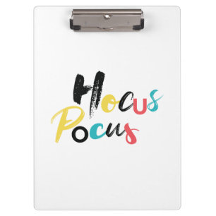 Modern, colorful, fun, cool, trendy Hocus Pocus Clipboard