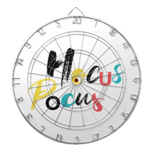 Modern, colorful, fun, cool, trendy Hocus Pocus Dart Board
