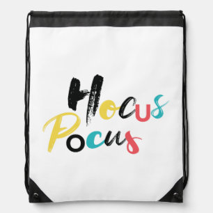 Modern, colorful, fun, cool, trendy Hocus Pocus Drawstring Bag