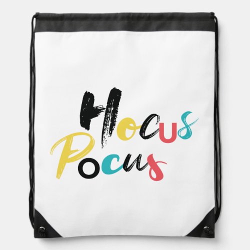 Modern colorful fun cool trendy Hocus Pocus Drawstring Bag