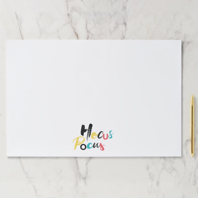 Modern, colorful, fun, cool, trendy Hocus Pocus Paper Pad (Insitu)
