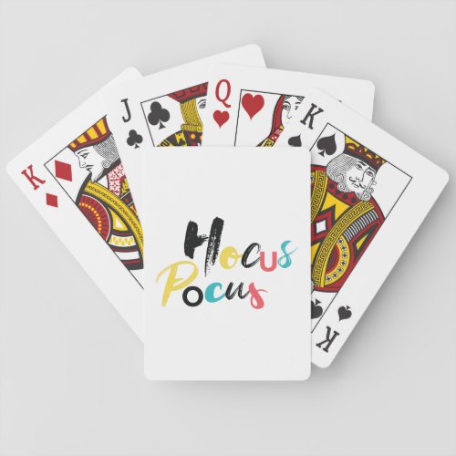 Modern colorful fun cool trendy Hocus Pocus Playing Cards