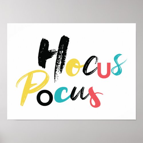 Modern colorful fun cool trendy Hocus Pocus Poster