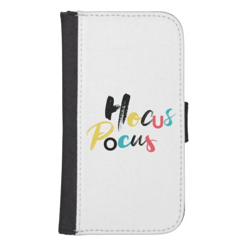 Modern colorful fun cool trendy Hocus Pocus Galaxy S4 Wallet Case
