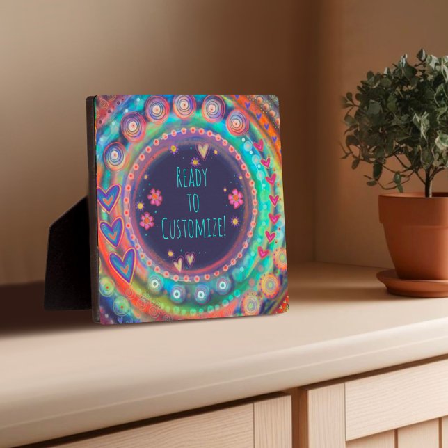 Modern Colorful Fun Inspirivity Personalized Plaque (Creator Uploaded)
