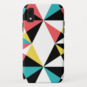 Modern, colorful, fun, trendy, geometric pattern iPhone XR case