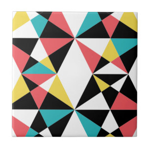 Modern, colorful, fun, trendy, geometric pattern ceramic tile