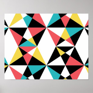 Modern, colorful, fun, trendy, geometric pattern poster