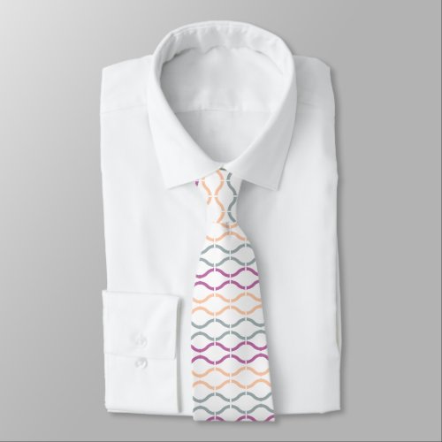 Modern Colorful Funky Retro Geometric Pattern Neck Tie