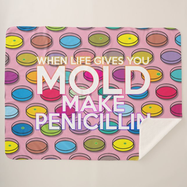 Modern Colorful Funny Science Cool Quote Sherpa Blanket (Front (Horizontal))