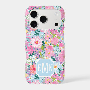 Modern Colorful Garden Monogrammed iPhone 17 Pro Case