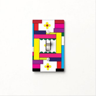 Modern Colorful Geometric Abstract Floral