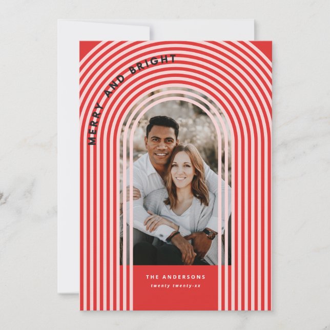 Modern colorful geometric abstract holiday photo (Front)