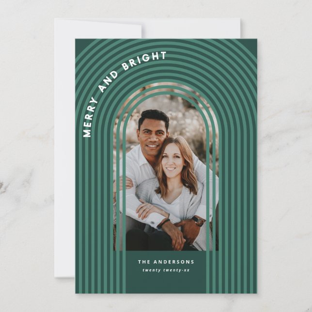 Modern colorful geometric abstract holiday photo (Front)