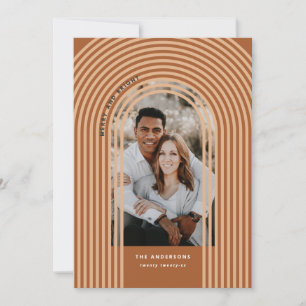 Modern colorful geometric abstract holiday photo card