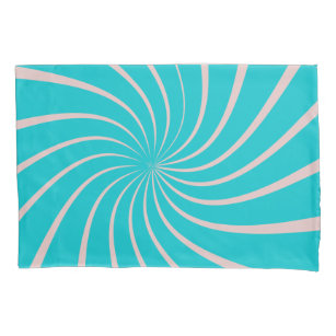 Modern colorful geometric blue pink trendy chic  pillow case