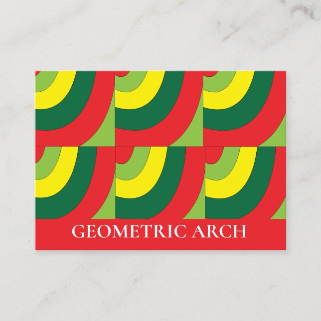 Modern Colorful Geometric  Business Card (Front)