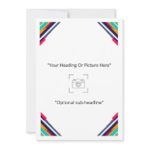 Modern Colorful Geometric Custom Card