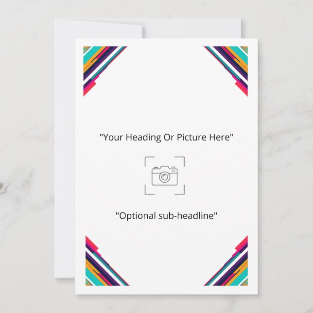 Modern Colorful Geometric Custom Card (Front)