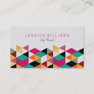 Modern Colorful Geometric Pattern Business Card