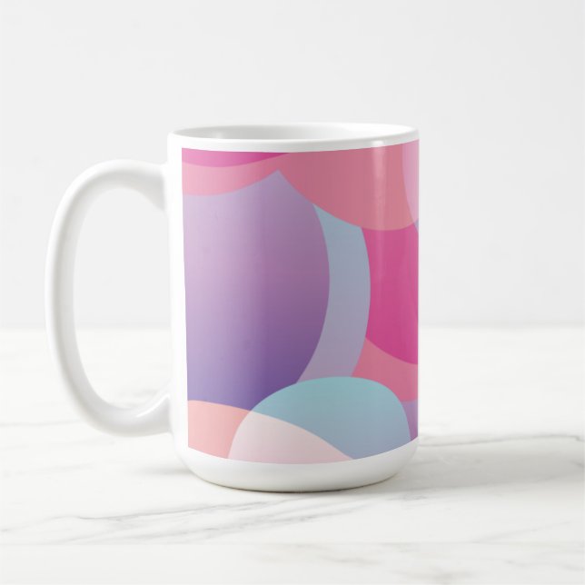 Modern Colorful Geometric Pattern  Coffee Mug (Left)